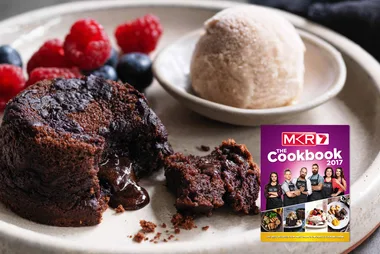Kelsey & Amanda’s Chocolate fondant with Berry Coulis