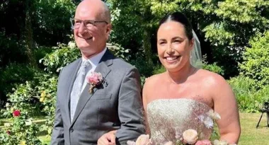 Proud dad! Kochie walks daughter Georgie down the aisle