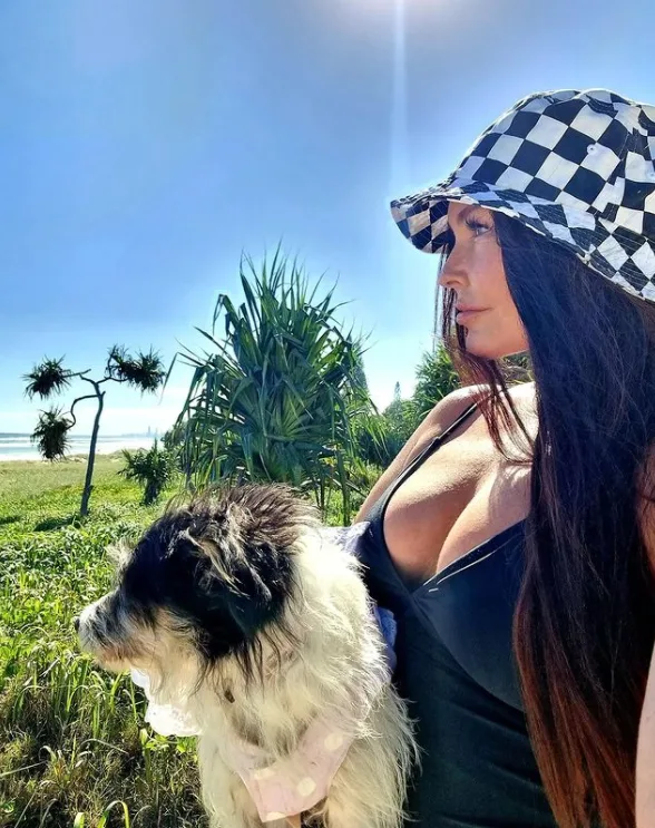 Schapelle with her dog Lucile
