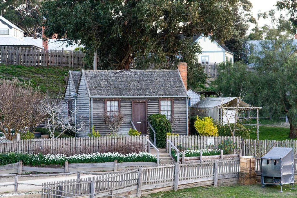 Pan for gold at the historic settlement of Sovereign Hill.