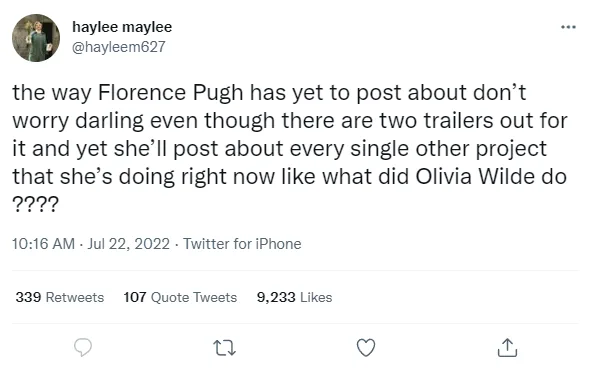 Fans react to Florence and Olivia's feud