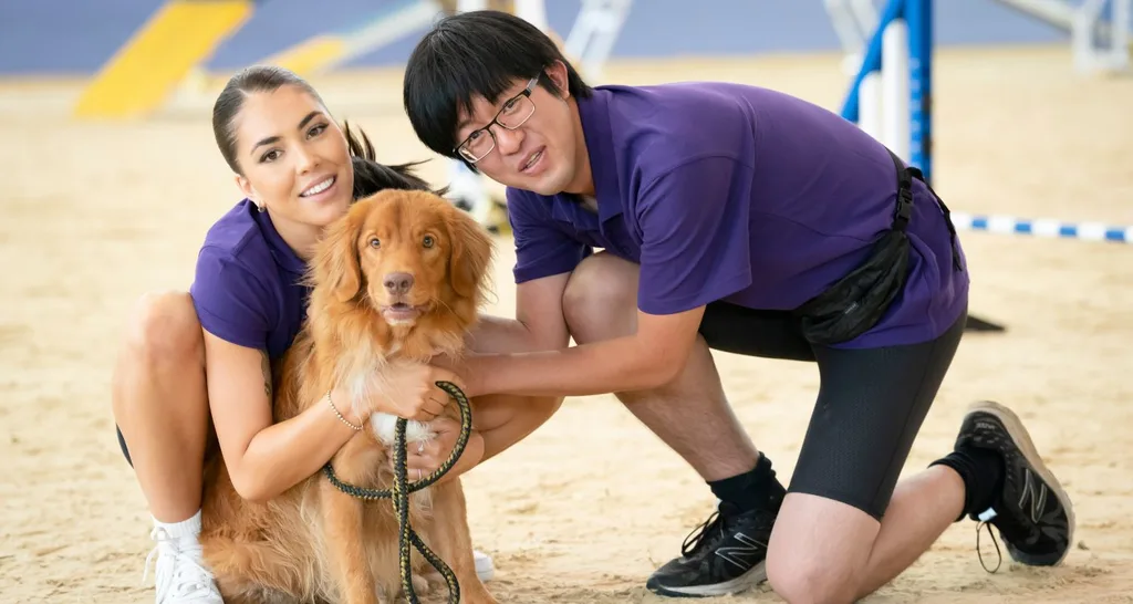 Aaron overcame his fear of dogs during the experience.