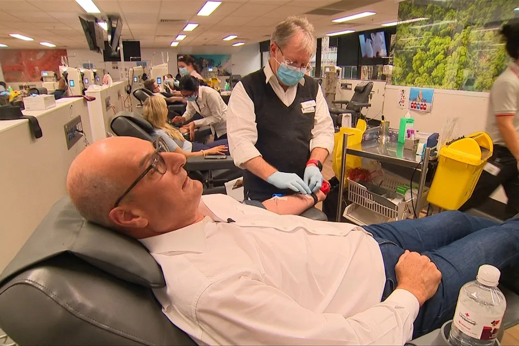 Kochie donated blood for the first time in 30 years