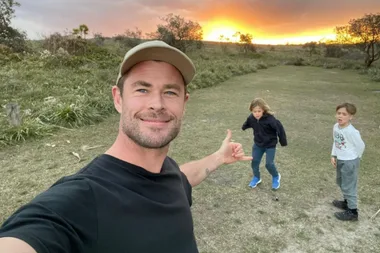 Chris Hemsworth’s adorable camping getaway