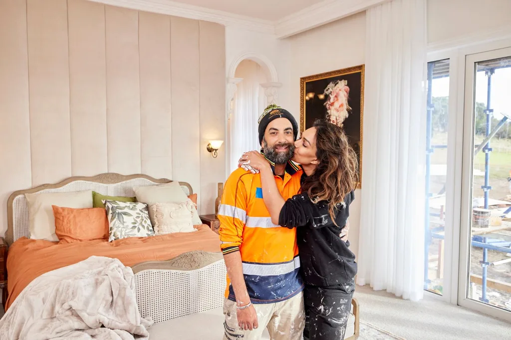 Sharon and Ankur in their Master Bedroom