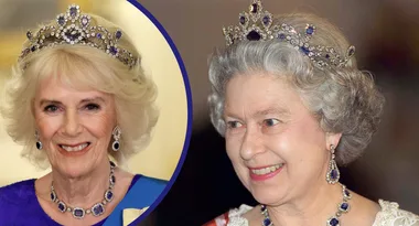 Camilla wears the late Queen Elizabeth’s tiara
