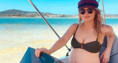 Home and Away’s Sam Frost shows off growing baby bump!