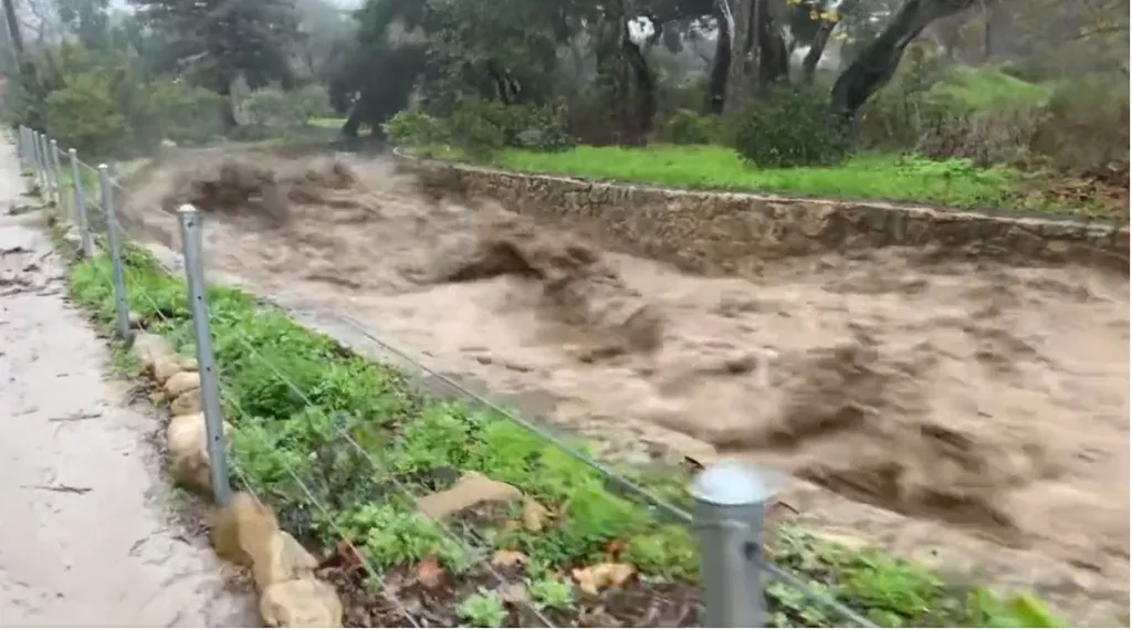 Montecito creek mud slide