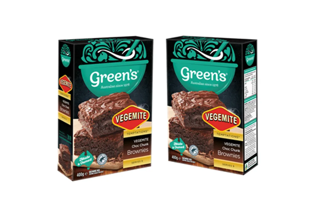 green's vegemite brownie mix
