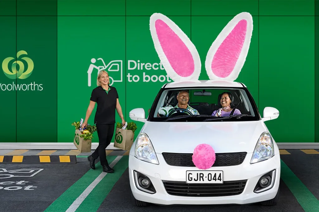 car outside woolworths