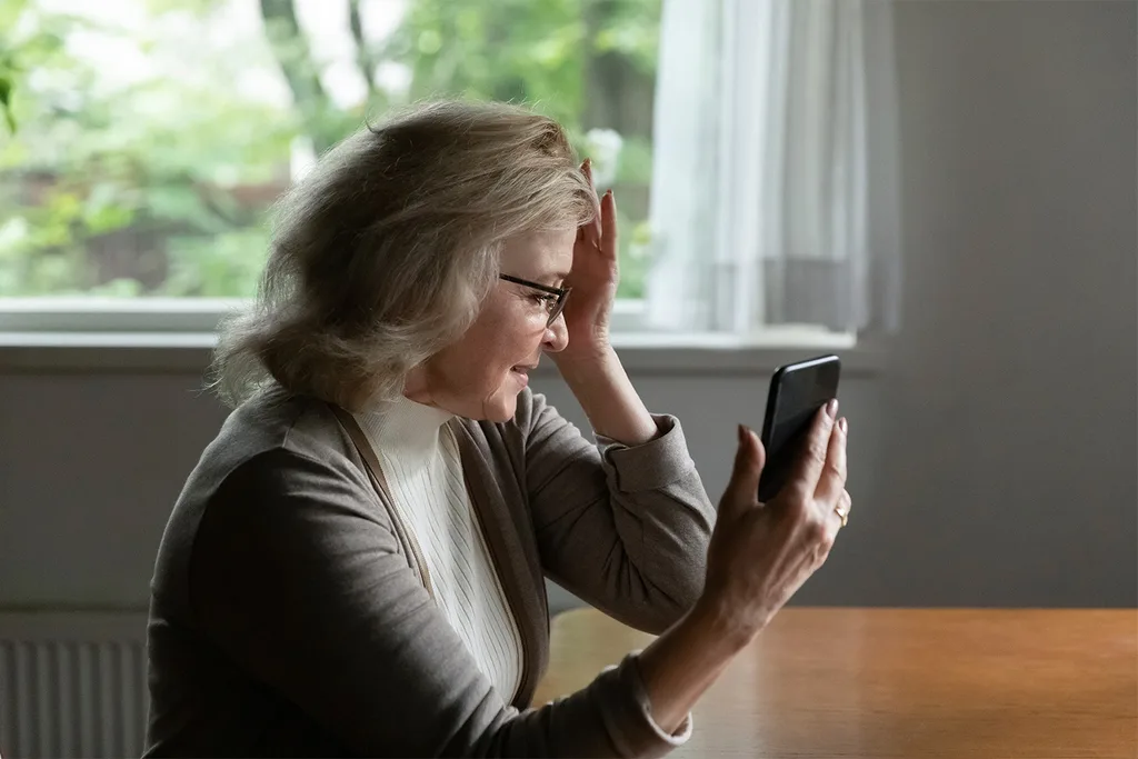 woman on phone