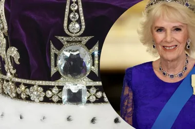 Queen Camilla’s controversial coronation jewelry