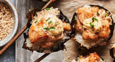 Viral baked salmon sushi recipe