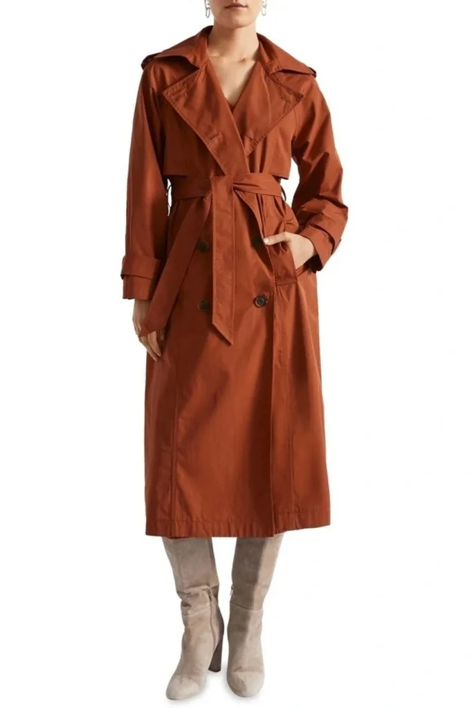 brown trench coat