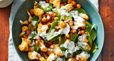 Roasted Cauliflower and Chickpea Salad
