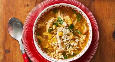 Mexican Chicken, Noodle and Corn Soup Recipe