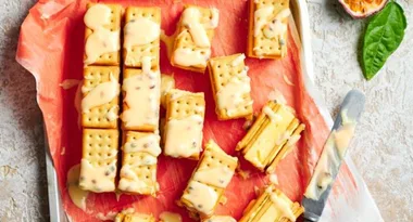 Passionfruit Lemon Crisp Slice