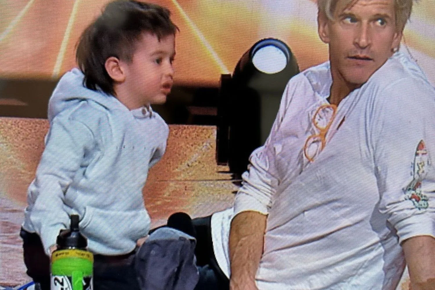 Osher Gunsberg with son Wolfie 