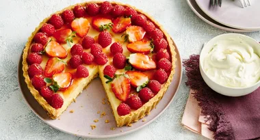 No-Bake Berry Custard Tart