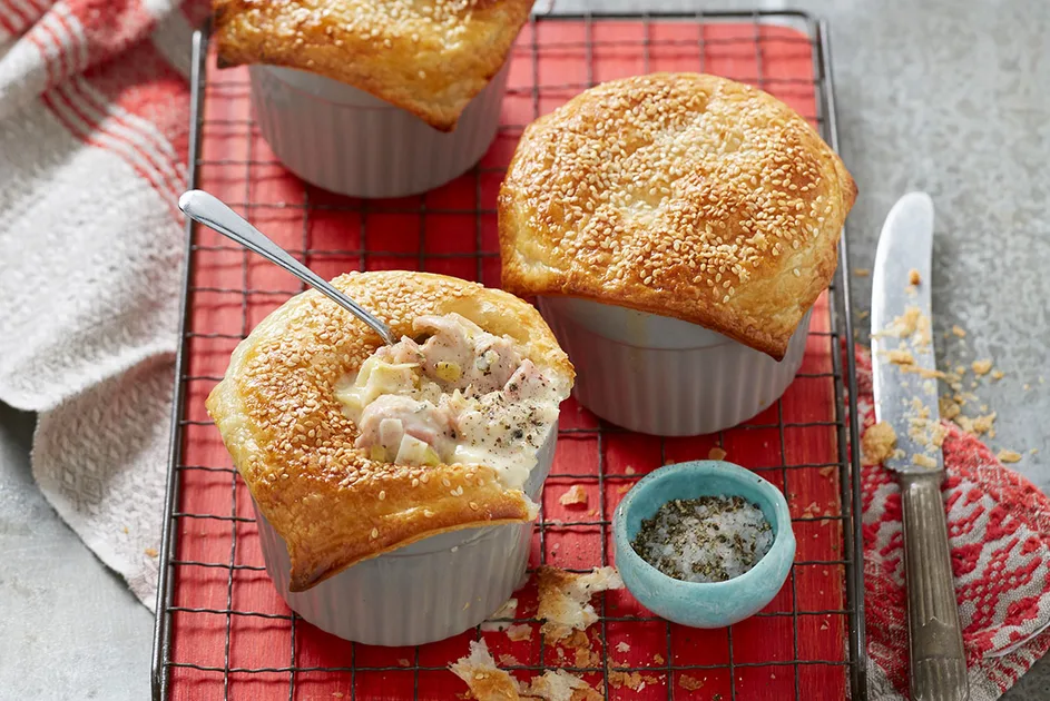 Chicken, Leek and Bacon Pot Pies Recipe | New Idea