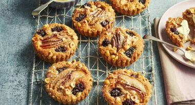 Blackberry and Pear Friand Tarts