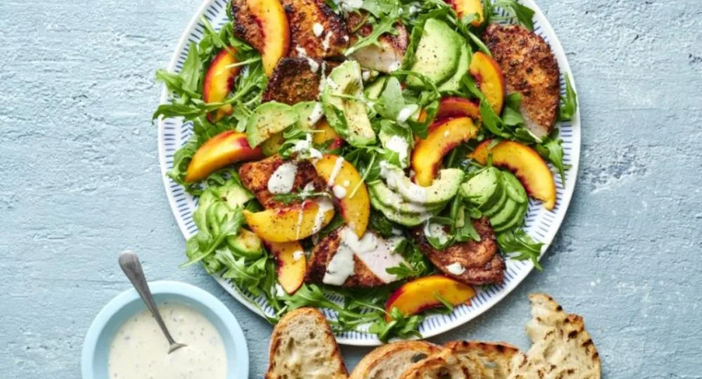 Smoky Pork with Avocado Nectarine Salad Recipe | New Idea