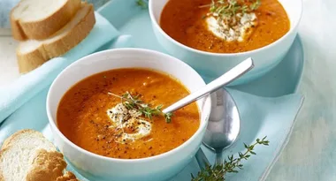 Roasted Capsicum, Tomato and Thyme Soup