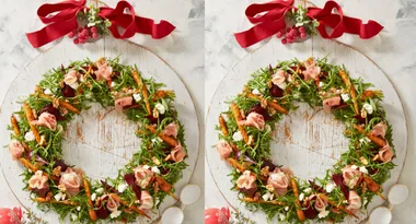 Get into the festive spirit with a Christmas wreath salad