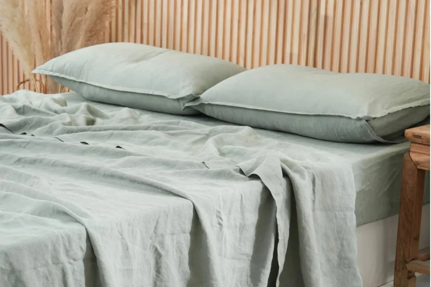 Selah and Stone sage sheet set