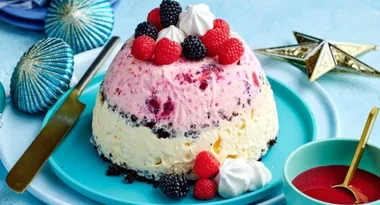 Berry Brownie Ice-Cream Bombe