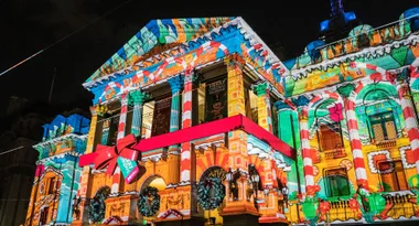 Melbourne city christmas lights