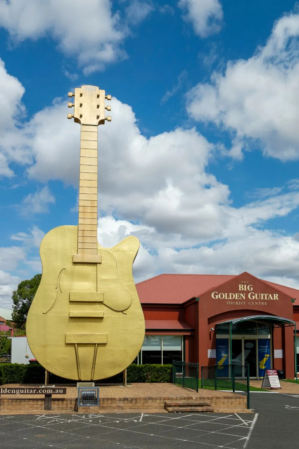 The Big Golden Guitar tourist attraction in Tamworth NSW