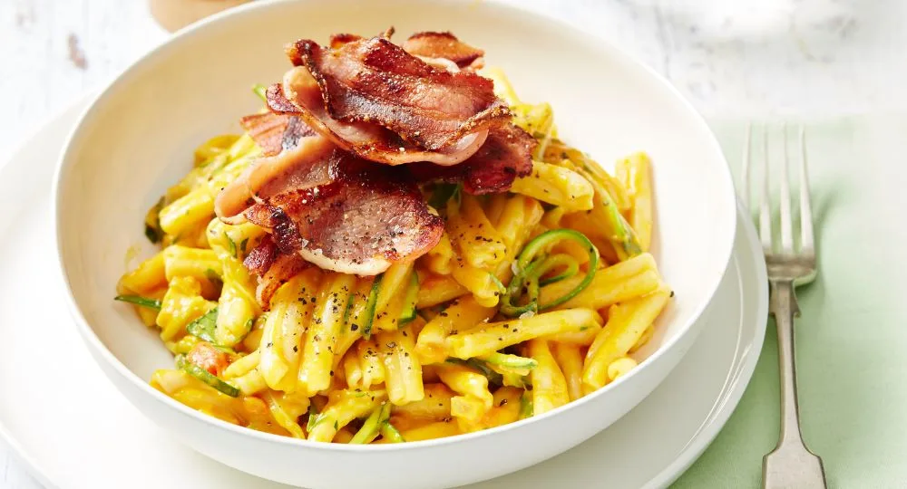 Bacon and Pumpkin Pasta Recipe Recipe | New Idea
