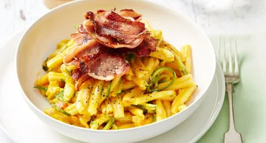 Bacon and Pumpkin Pasta ready in under 30 minutes