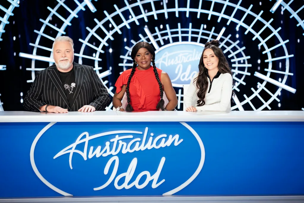 Australian Idol 2024 judges Kyle Sandilands, Marica Hines and Amy Shark.