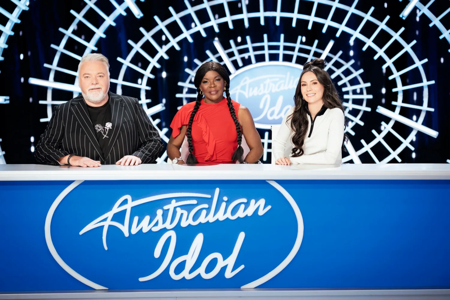 Australian Idol 2024 judges Kyle Sandilands, Marica Hines and Amy Shark.
