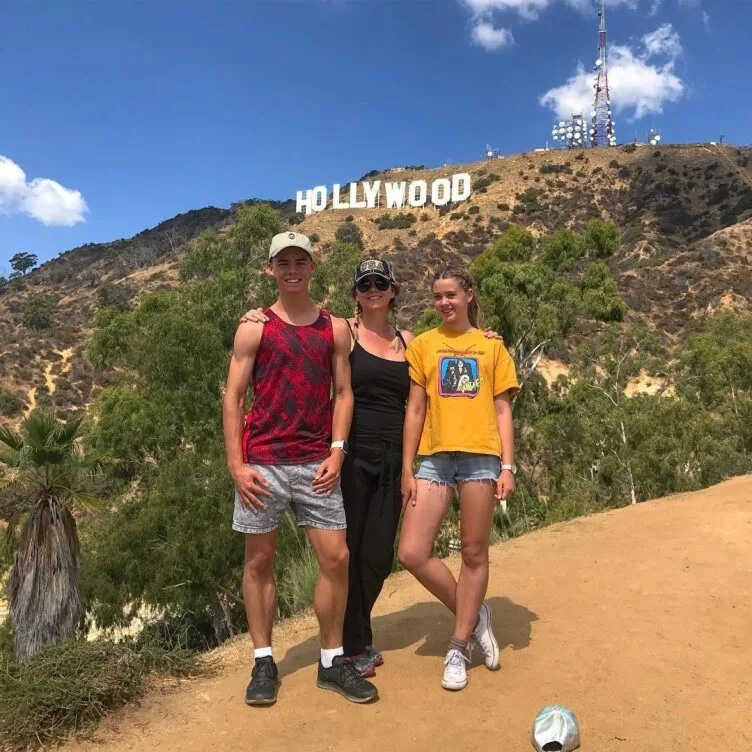 Andrea and her children