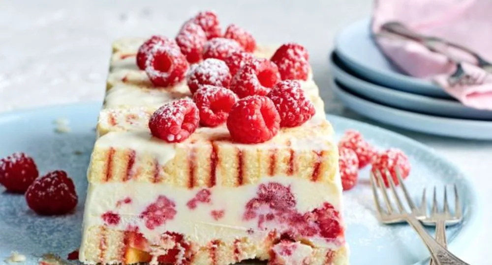 Raspberry Cheesecake Ice-Cream Log Recipe | New Idea