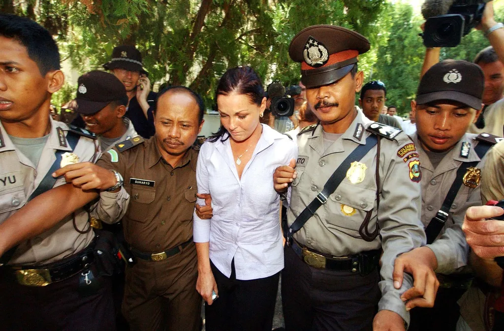 woman with police