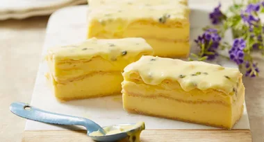 The Vanilla Passionfruit Slice of your dreams