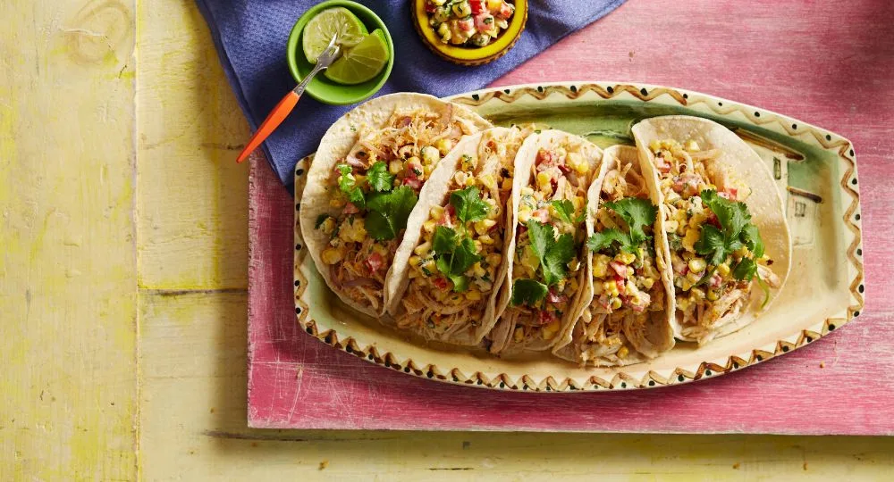 Chicken Tacos with Sweet Corn Salsa Recipe | New Idea