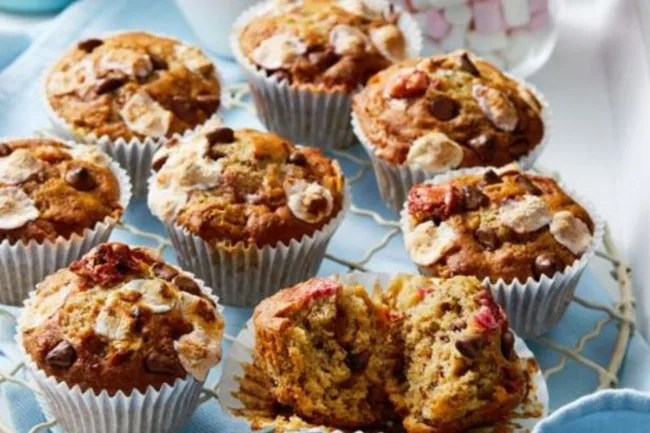 banana-smores-muffins-recipe