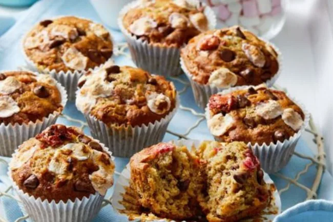 banana-smores-muffins-recipe