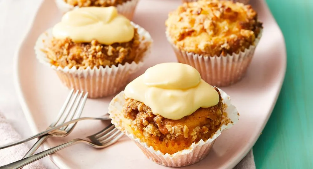 Pear and Walnut Crumble Muffins Recipe | New Idea