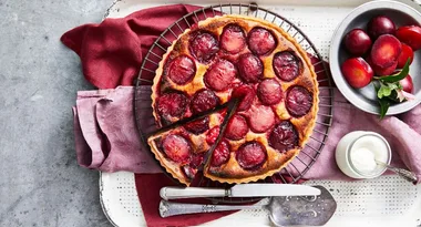 Scorched Plum and Almond Tart