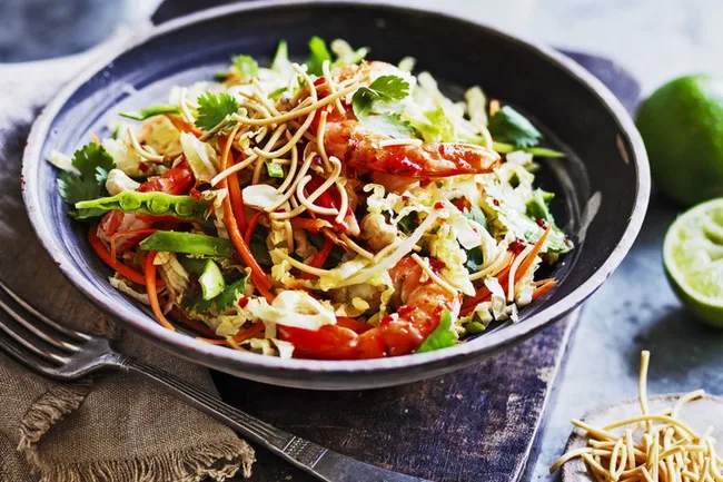 asian-prawn-salad-lime-chilli-dressing