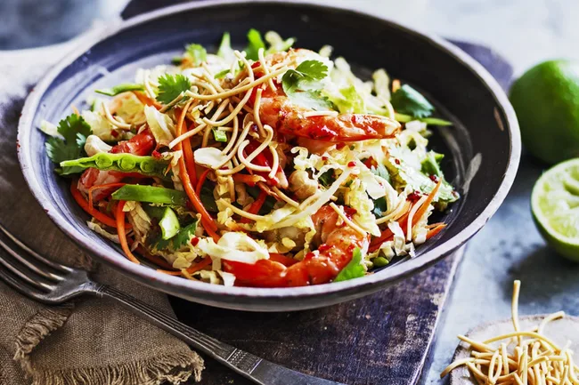 asian-prawn-salad-lime-chilli-dressing