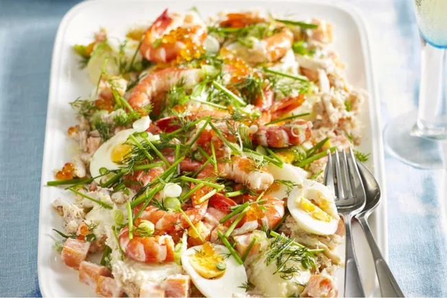 Prawn and potato salad