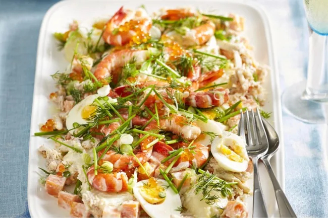 Prawn and potato salad