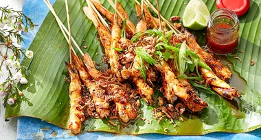 Salt and Pepper Prawn Skewers